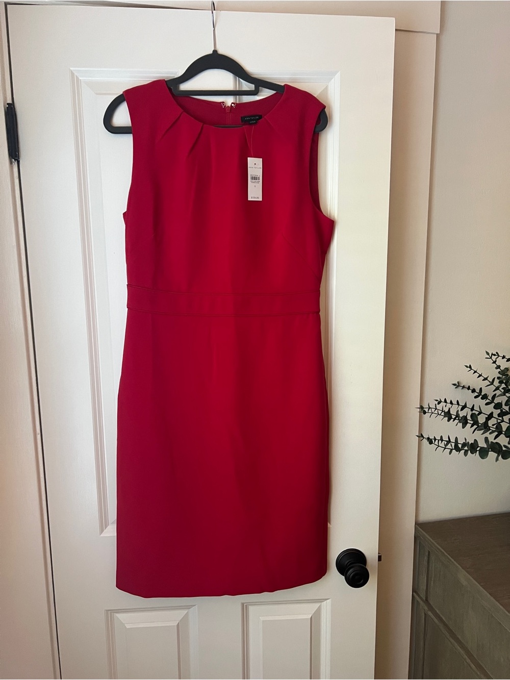 Ann Taylor Red Sleeveless Suit Dress